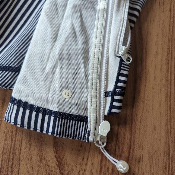 Lululemon Athletica Zip Up Lightweight Athletic Jacket Deep Navy Amica Stripe - Picture 3 of 10